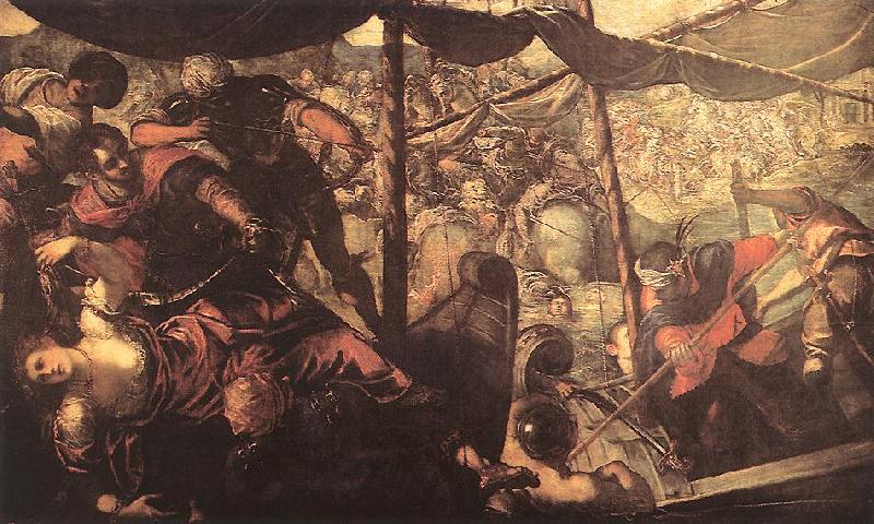 Tintoretto Battle between Turks and Christians Germany oil painting art
